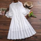 Fringe Long-sleeve A-line Dress