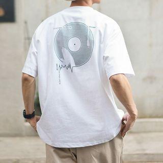 Short Sleeve Vinyl Print T-shirt