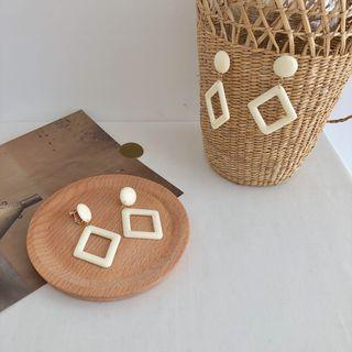 Resin Rhombus Dangle Earring