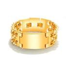 Fashion Personality Plated Gold Geometric 316l Stainless Steel Bracelet Golden - One Size