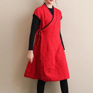 Cap-sleeve Wrap Long Hanfu Top