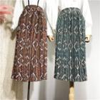Maxi Printed Accordion Pleat Skirt