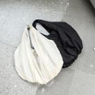 Ruched Nylon Shoulder Bag