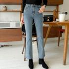 Plus Size Napped Boot-cut Jeans