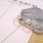 Triangle Marble Print Alloy Earring 1 Pair - Square - One Size