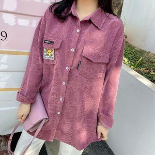 Long-sleeve Patch Corduroy Shirt