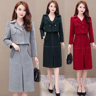 Set: Cropped Jacket + Midi Skirt