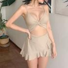 Twisted Cut-out Swim Dress