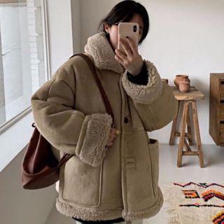 Fleece-lined Jacket Almond - One Size
