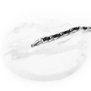 Faux Leather Stainless Steel Bracelet (various Designs)