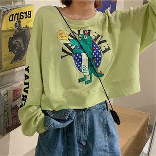 Printing Long-sleeve Cropped T-shirt