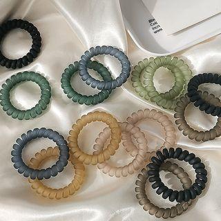 Set Of 10: Matte Coil Hair Tie