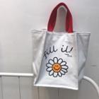 Canvas Flower Print Tote