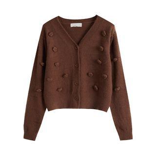 Floral Accent Knit Cardigan