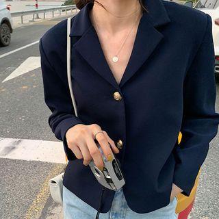 V-neck Single-breasted Blazer