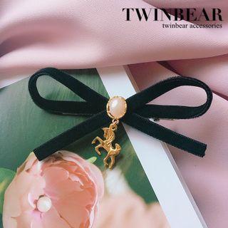 Velvet Bow Hair Clip