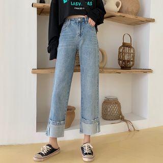 Roll-up Loose-fit Cropped Jeans