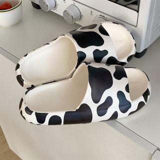 Cow Print Bathroom Slippers