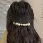 Faux Pearl Hair Claw White - One Size