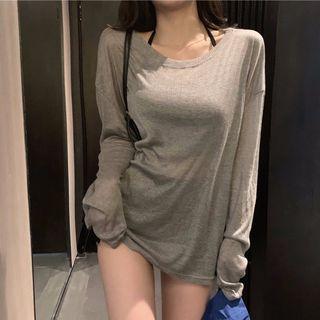 Oversize Sheer Knit Top