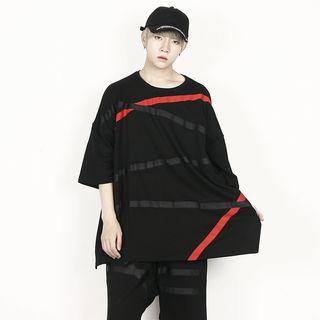 Oversized Stripe-accent T-shirt