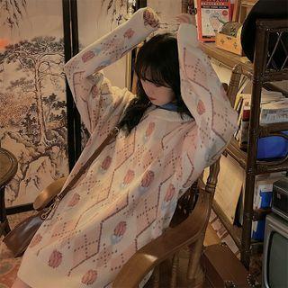 Argyle Floral Sweater