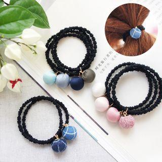 Fabric Bead Hair Tie