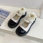 Faux Pearl Cap-toe Mary Jane Shoes