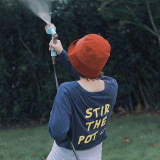 Letter-back Long-sleeve T-shirt