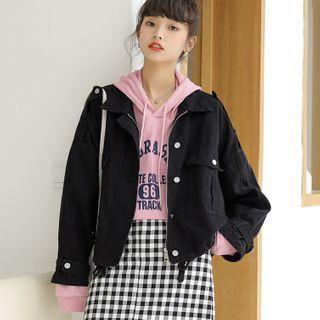 Bungee Cord Zip Cargo Jacket
