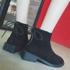 Side Zip Low Heel Ankle Boots