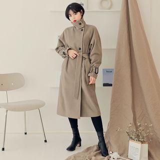 [lovb] Funnel-neck Coat & Sash