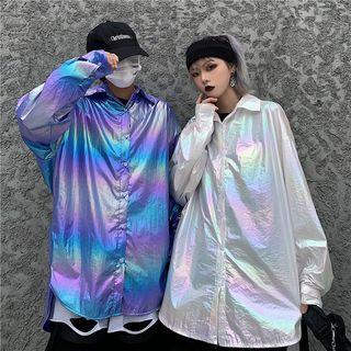 Long-sleeve Gradient Loose-fit Shirt