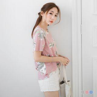 Floral Print Cotton Tee