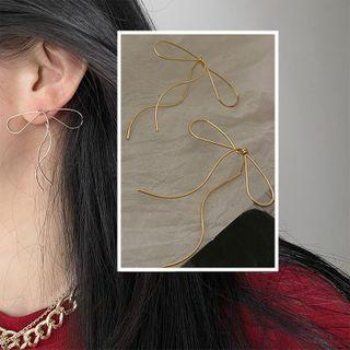 Bow Earring 1 Pair - Gold - One Size