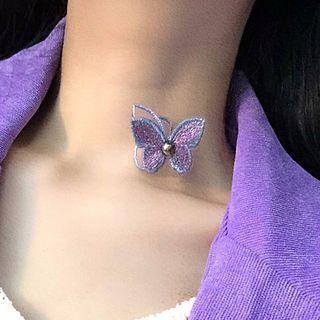 Butterfly Choker 1 Pc - 0557a - Butterfly Choker - One Size
