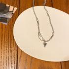 Heart Pendant Stainless Steel Necklace 82 - Silver - One Size