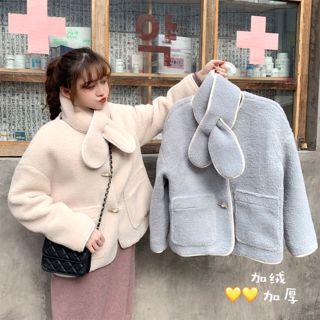 Fleece Coat With Scarf