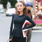 Long-sleeve Multi-color Sports Top