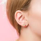 Non-matching Rhinestone Strawberry Dangle Earring