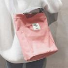 Applique Canvas Tote Bag With Shoulder Strap