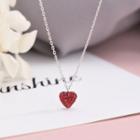 Gemstone Heart Necklace Ns301 - One Size