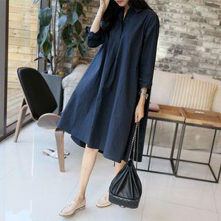 Half-placket Empire Shirtdress