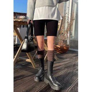 Rib-knit Biker Shorts