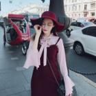 Spaghetti Strap Frill Trim Midi Mermaid Knit Dress
