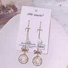 Faux Pearl Dream Catcher Dangle Earring 1 Pair - E1538 - Gold - One Size