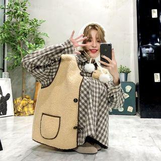 Piped Fleece Vest One Size