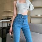 Front-slit Skinny Jeans