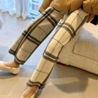 Plaid Loose-fit Pants As Figure - One Size