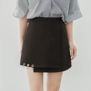 Ring-accent Mini Skirt